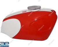 BSA B25 B44 Star Fire Shooting Star Kraftstofftank Stahl Rot/Weiß, Front