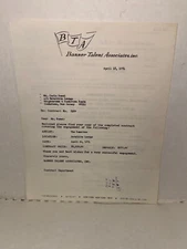 THE RONETTES- SIGNED PERFORMANCE CONTRACT SATELLITE LOUNGE,NJ 4/20/1974 CPICS