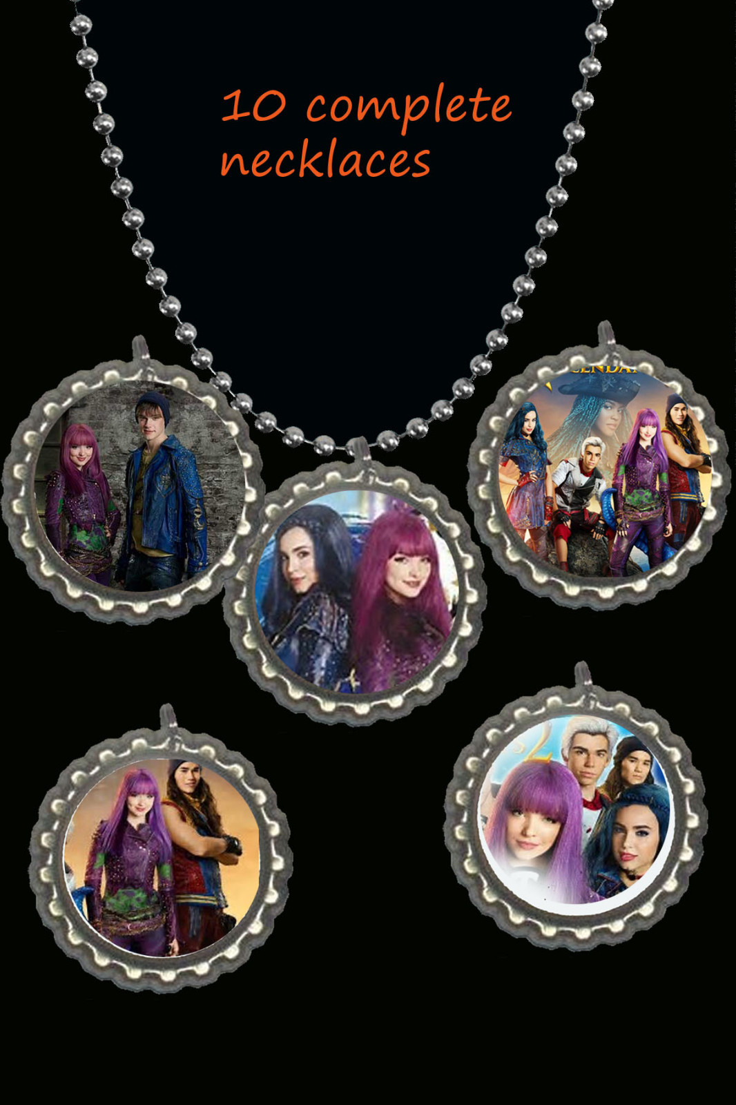 Disney Descendientes 2 Collares Botella Gran Fiesta Favores Lote de 10 Collares |