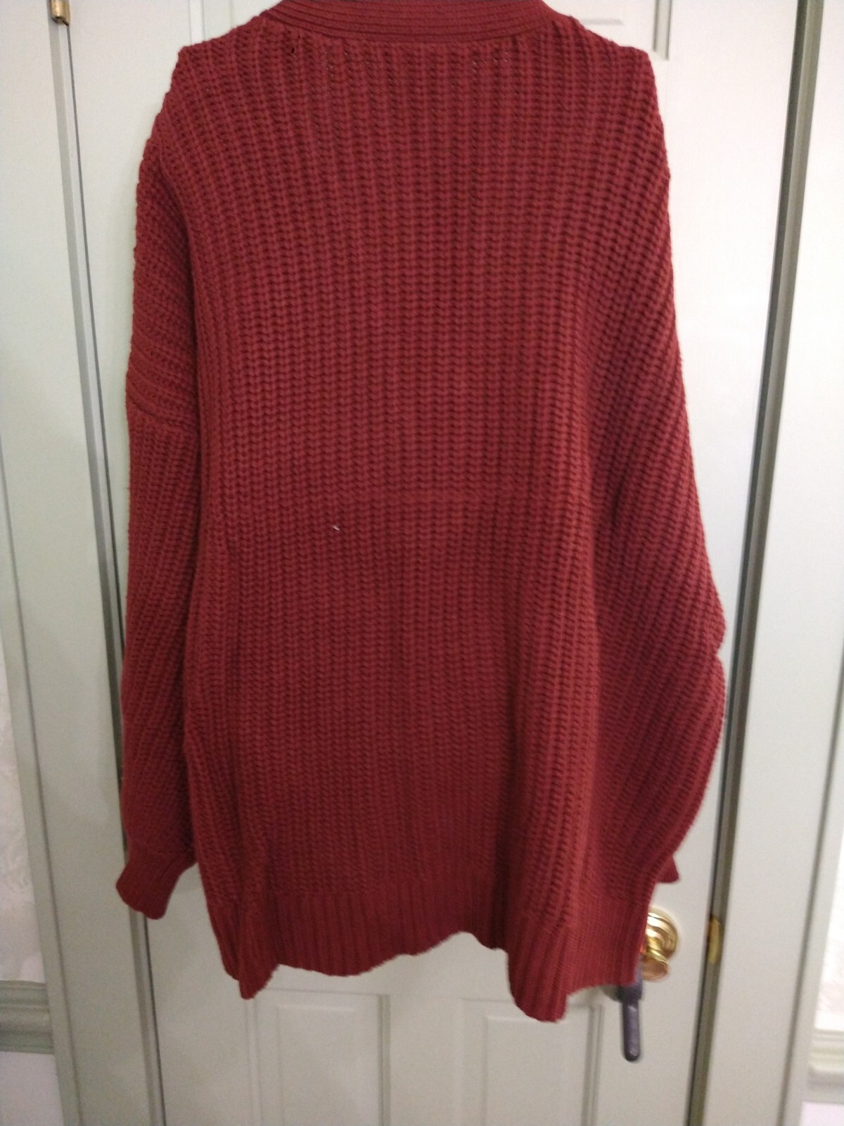 NWT!! Alfani Women's Long Sleeve Core Cardigan- Burgundy - 3X Knit image 2
