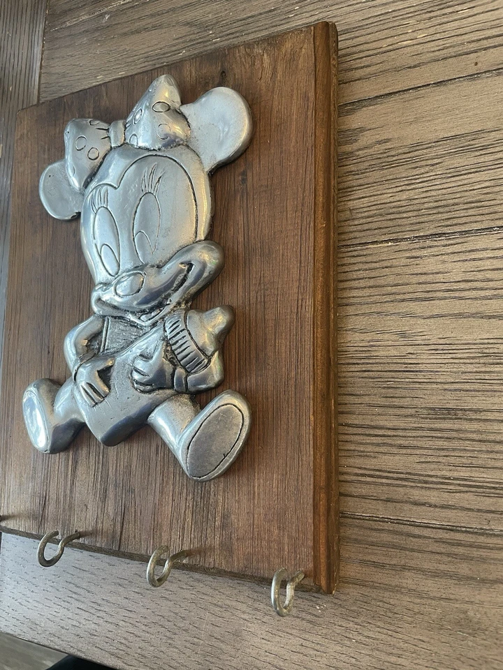 Винтажная оловянная деревянная рамка для детской комнаты Disney baby minnie mouse РЕДКАЯ находка 11x9 - Изображение 3 из 4