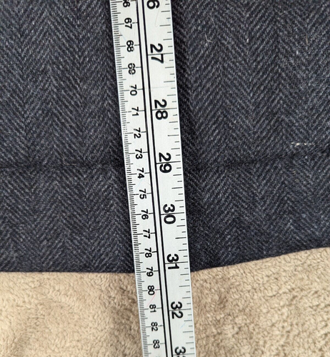 Nellystella Girls' Wool Blend Coat Size 10 Navy Blue Herringbone Gold Buttons - Picture 3 of 24
