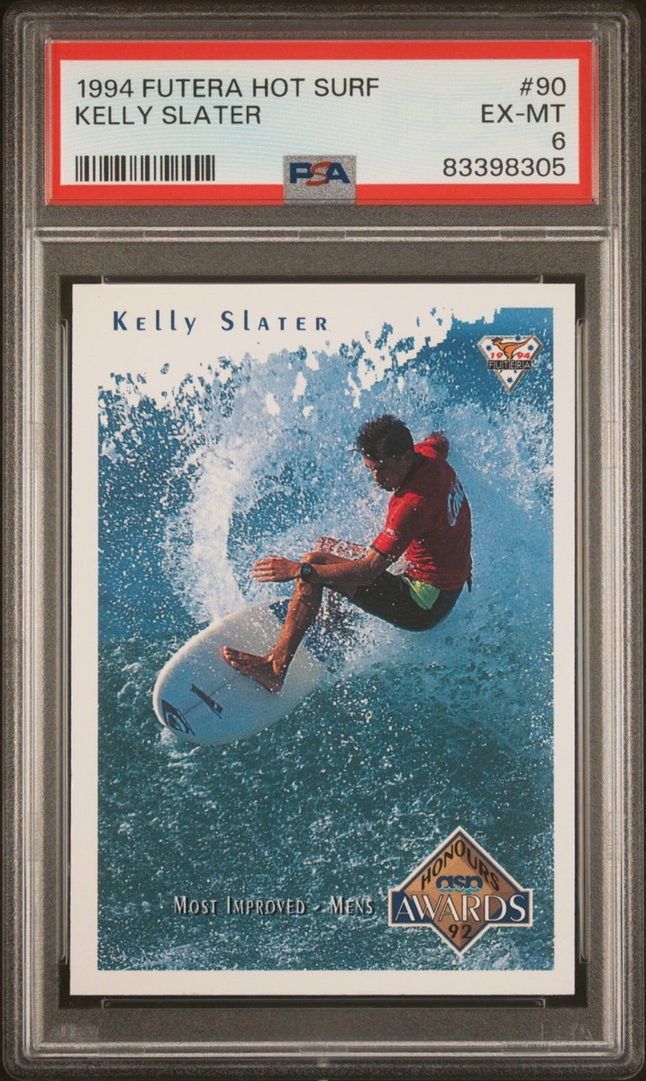 K Grif Kelly Slater サイン入りデッキ 1994 Futera Hot Surf Kelly Slater #90 PSA 6 | eBay
