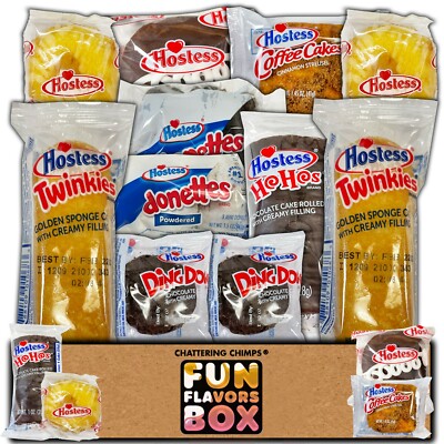 Snack Box Variety of American Treats, Donuts, Cookies, Sweets, Cupcakes Gift Box