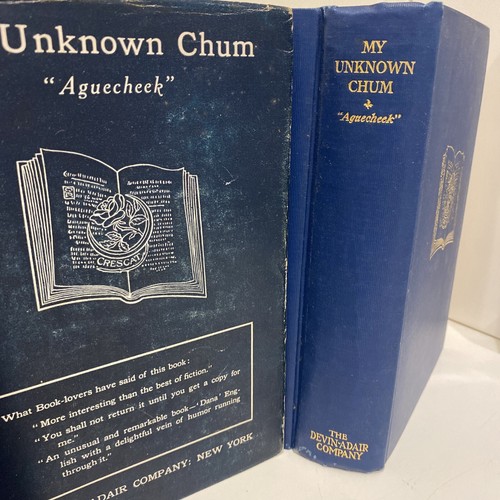 My Unknown Chum "Aquecheek" by Henry Garrity Jacket hardcover 1927 vintage book - Picture 3 of 13