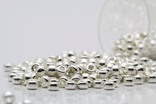 Miyuki Round Rocailles 8/0 Duracoat Galvanized White Gold Seed Beads RR-961