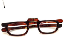 Vintage  Collapsible Reading Glasses quad fold  1.75 with protection pouch.