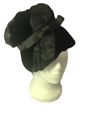 Vintage Bell Womens Black Bucket Hat w Velvet Mr. Morton G.