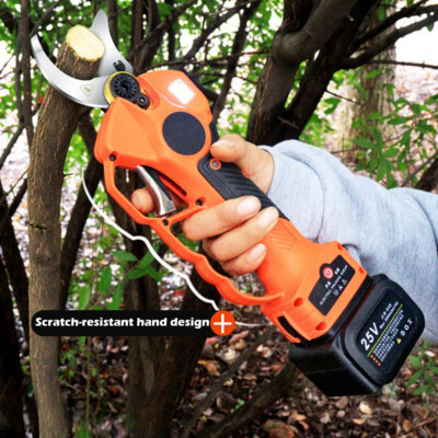 40mm Electric Pruning Shears with 2 Rotating Batteries Charger Case Garden Tool