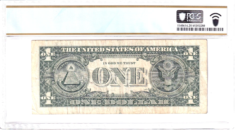 2013 $1 FRN PCGS VF 25 Fancy TRUE 0/1 BINARY Serial #E10111010K - Image 2 of 2