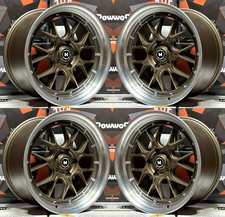 4 Pcs 18x8.5 35 5x100 Mflow Mfl2 Bronze Machined Lip Wheels 18 Rims Set