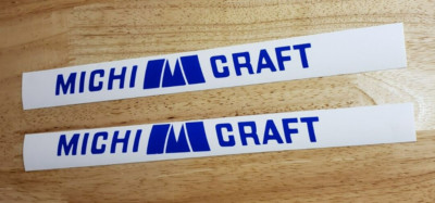 michi craft kayak canoe Decals Stickers gloss blue 10'' USA FAST