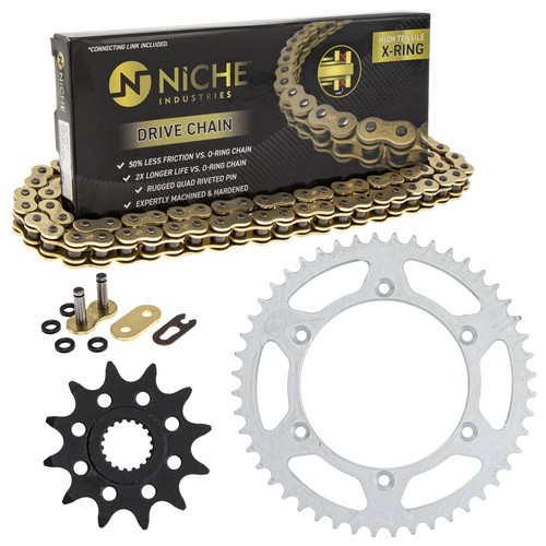 Sprocket Chain Set for Suzuki PE175 12/48 Tooth 520 X-Ring Front Rear Combo Kit