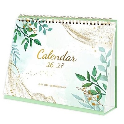 Desk Calendar 2026-2027, Jul. 2026 to Dec. 2027, Standing Flip Desktop