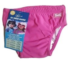 Banz Swimming Nappy UPF 50 Small Size 3-6 Months Brand New Baby Pink Mermaid