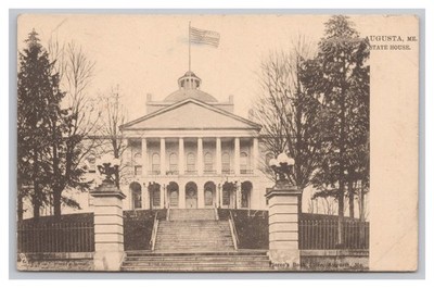 Augusta ME Maine 1907 UDB Tuck's Postcard State House Building