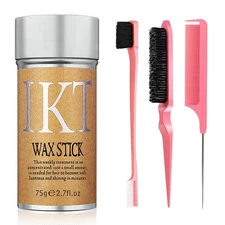 Hair Styling Set Wax Stick Edge Brush Tail Comb for Wig Styling Edge Control