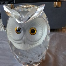Swarovski Crystal Giant Owl Boxed Excellent Condition Retired 010125 Rare