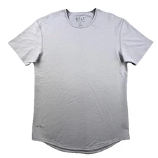BYLT Drop Cut Lux T-Shirt Mens L Gray Premium Basics Casual Short Sleeve Tee