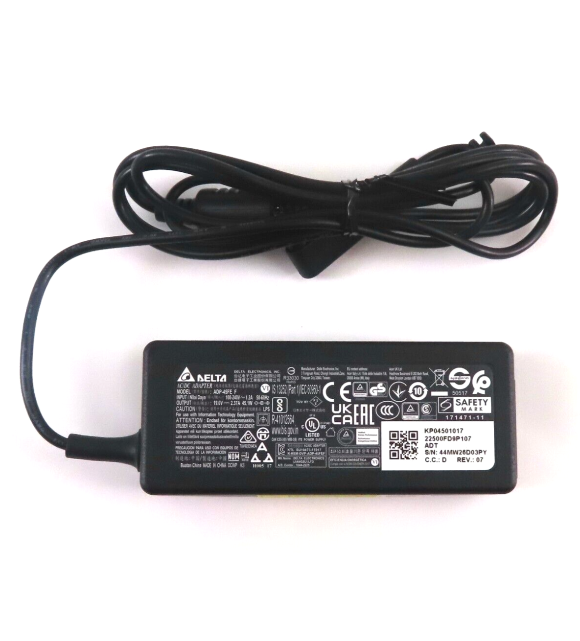 19V 2.37A 45W 4.0X1.3MM AC Adapter - KP.04501.017