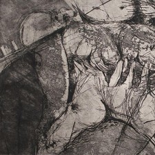 Leo van Oudheusden nude het wezen van zijn Netherlands signed etching 1968 11/95