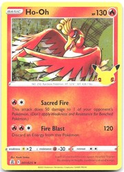 Ho-Oh 001/025 Celebrations Holo Rare