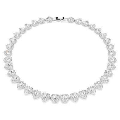 NEW! Ariana Grande x Swarovski necklace Mixed cuts, Heart, White, Rhodium plated