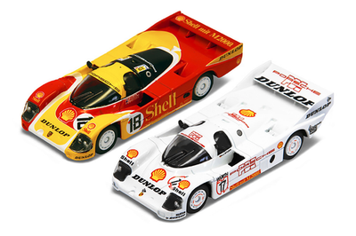 SPARK,PORSCHE 962C SHELL COMBO #18 24H Le Mans 1988 and #17 Dunlop