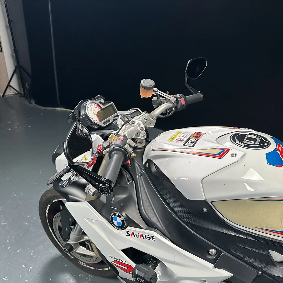 Adjustable Rear Side Rearview Mirrors Handle Bar End For BMW S1000R 2015-2019 - Image 3 of 4