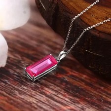 17 Ct Certified Natural Pink Sapphire Emerald 925 Silver Pendant Loose Gemstone