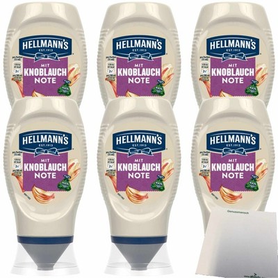 Hellmann's Sauce mit Knoblauchnote 6er Pack 6x250ml Squeezeflasche usy Block