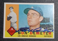 Signed 1960 Topps #234 Don Demeter Autograph - SUPER NICE SIGNED CARD - A-29