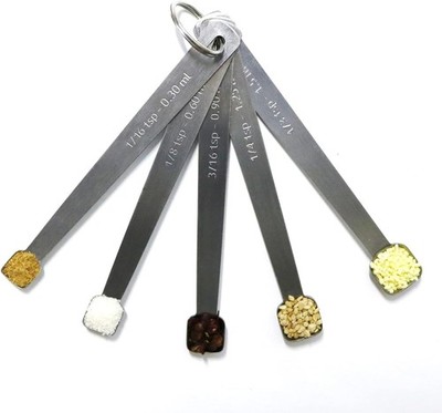 Measuring Spoons Set 1/3 Tsp 1/4 Tsp 3/16 Tsp 1/8 Tsp 1/16 Tsp Mini Measure Tool