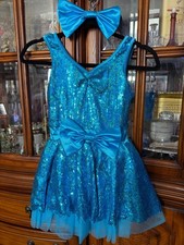 Weissman Medium Child MC Iceskating Dance Blue Teal Sequins Tutu