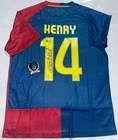 Thierry Henry Signed FC Barcelona Home Soccer Jersey #14 with Beckett COA