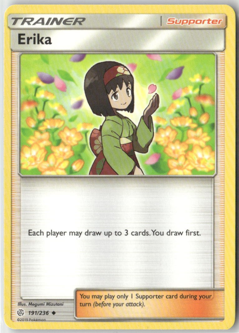 Erika 191/236 Uncommon Cosmic Eclipse Pokemon Near Mint