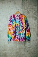 Vintage 90s Champion Reverse Weave Blank Toe Dye Crewneck Sweatshirt Size L