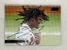 2021 Topps Stadium Club Ronald Acuna Jr Black Foil Auto /25 SCBA-RA