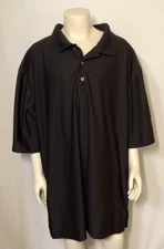 MEN'S XXL CHAMPIONS TOUR BLACK SPORTY POLO 3 BUTTON SHORT SLEEVE GOLF SHIRT
