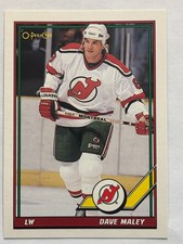 1991-92 O-Pee-Chee #476 David Maley New Jersey Devils
