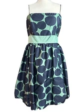 JUICY COUTURE Silk Vintage Y2K Bubble Hem Apple Print Party Formal Dress 8