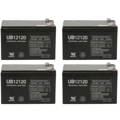 UPG 12 Volt 12 Amp SLA 12V 12ah Ebike Electric Scooter Battery - 4 Pack