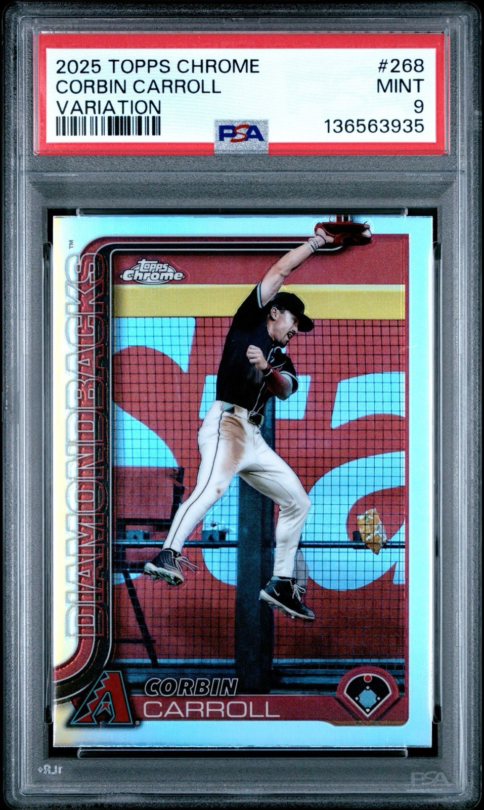 2025 Topps Chrome Image Variation Corbin Carroll #268 PSA 9
