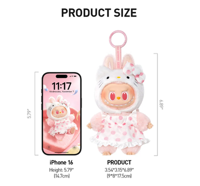 POP MART Labubu x Hello Kitty Plush Pendant Authentic Fast US