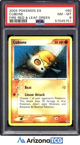 Pokemon 2004 Cubone 60/112 FireRed & LeafGreen PSA 8