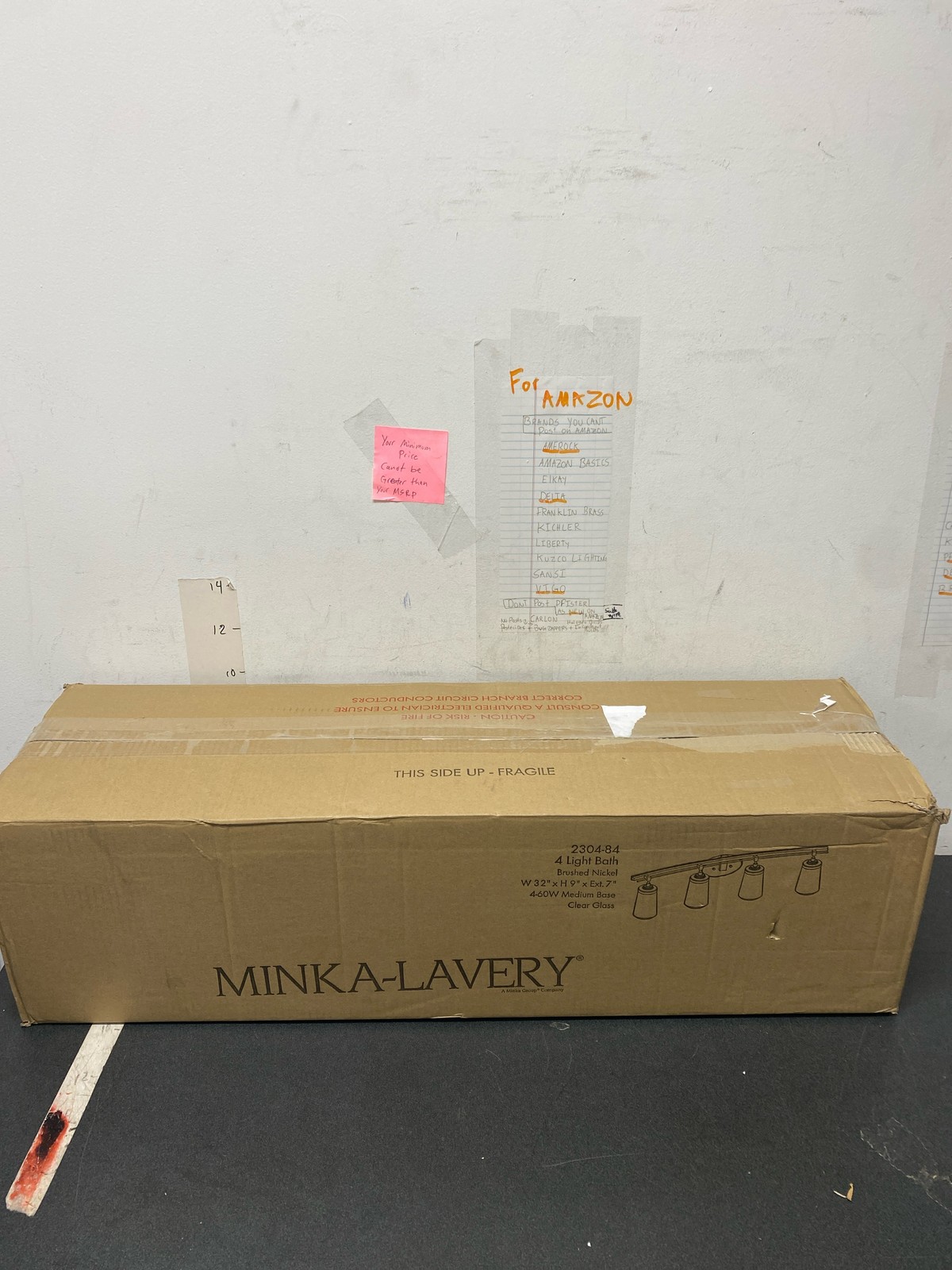 Minka Lavery 2304-84 Poleis 4-Light Vanity with Clear Glass 