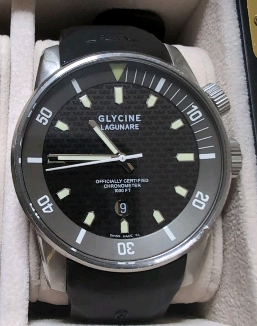 Glycine Lagunare LCC1000 | COSC-Certified Diver 300m | 46mm | Guilloche Dial