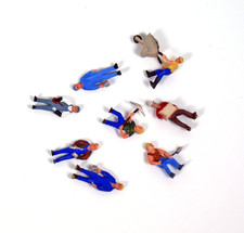 HO Scale Figures, 8 Assorted People, Various Manufacturers, Used Good Condition