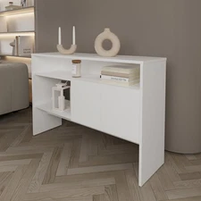 Midway White Living Room Console Table - Stylish & Modern