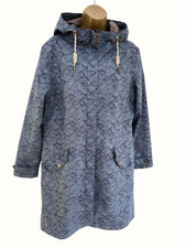 Seasalt Hellweathers Mac Size 12 Blue Waterproof Coat Light Raincoat Jacket